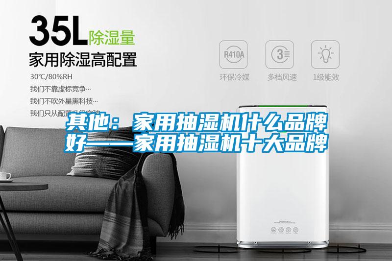 其他：家用抽湿机什么品牌好——家用抽湿机十大品牌