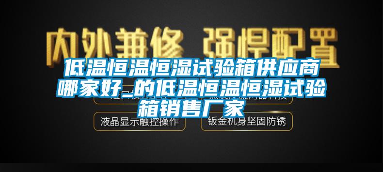 低温恒温恒湿试验箱供应商哪家好_的低温恒温恒湿试验箱销售厂家