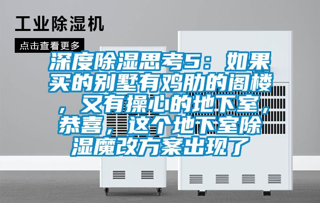 深度除湿思考5：如果买的别墅有鸡肋的阁楼，又有操心的地下室，恭喜，这个地下室除湿魔改方案出现了