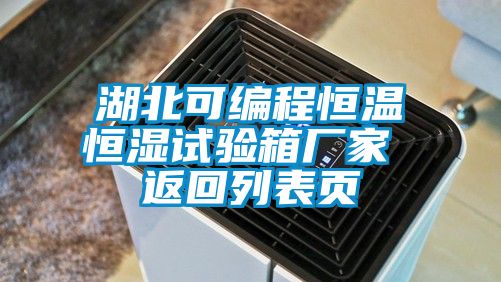 湖北可编程恒温恒湿试验箱厂家 返回列表页