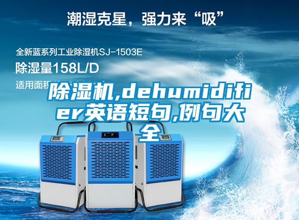 除湿机,dehumidifier英语短句,例句大全