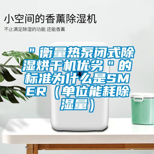 ＂衡量热泵闭式除湿烘干机优劣＂的标准为什么是SMER（单位能耗除湿量）