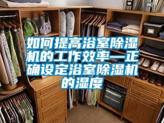 行业新闻如何提高浴室除湿机的工作效率—正确设定浴室除湿机的湿度