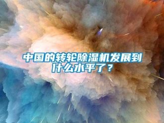 常见问题中国的转轮除湿机发展到什么水平了？